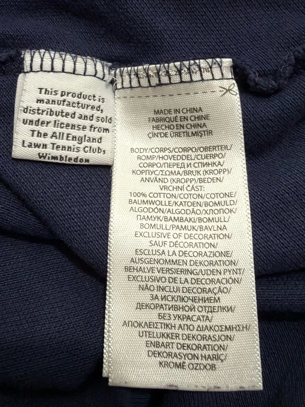 Vintage Polo Ralph Lauren Wimbledon Official Outfitter Polo Shirt Navy Blue XXL